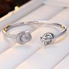 1Fashionable Women's Bracelet Exquisite Pcs Knot-shaped Open Design Inlaid with Sparkling Zirconia Date/Gift/Daily Commute