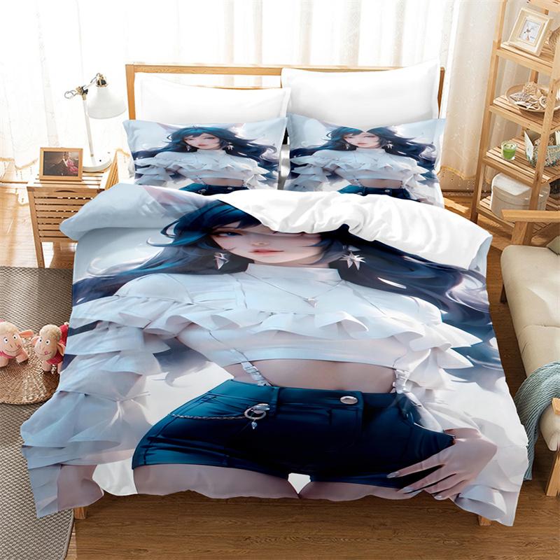 Cartoon Sexy Girl Bettwäsche-Set Bettbezug-Set Liebhaber Bettwäsche Kinder Luxus King Size Bettdecke Bettwäsche-Sets Queen Bettbezug-Set