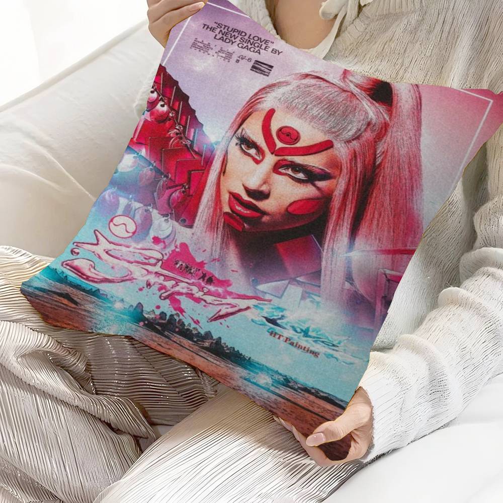 

LLady GGaga Cushion Cover Pillowcase Upholstery Sofa Throw Pillow Home Decor Pillowcas 30x30 cm