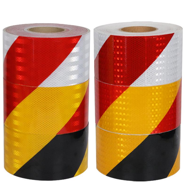 5cm/10cm/15cm/20cm Reflective Adhesive Tape Left Or Right Twill Double Color Strips Waterproof Safety Reflectors Sticker