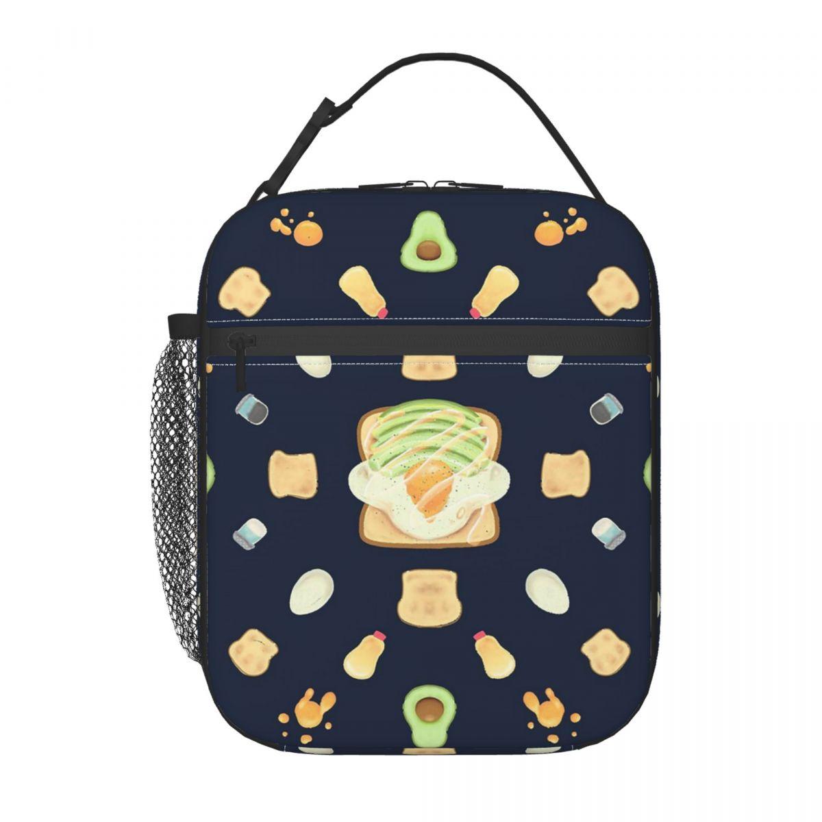 

Avocado Bread Cup Bottle Breakfast Insulated Lunch Bag for Office Cooler Thermal Food Box Tote Leakproof Lunch Boxes Container One Size