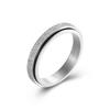 Frosted Titanium Steel Rotating Ring Simple and Neutral Style Marriage Proposal for Men and Women
