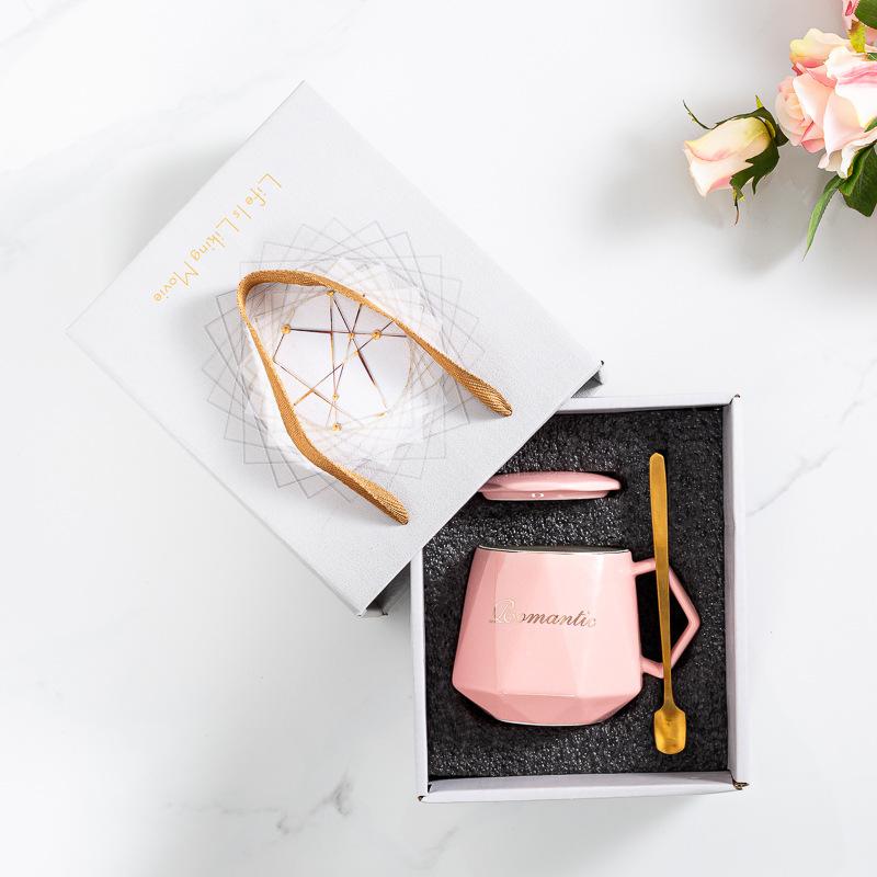 Simple fashion ceramic cup creative mug coffee cup couple cup gifts business souvenir