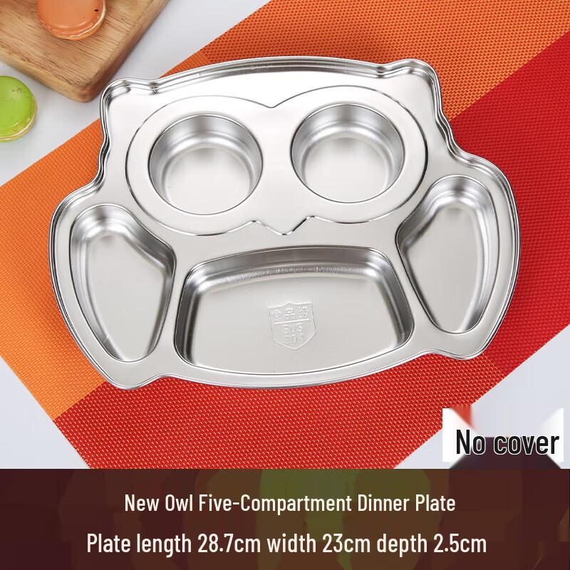 

Kids Cartoon Stainless Steel Divided Lunch Plate
