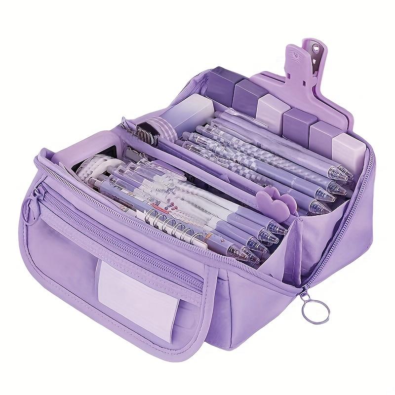 Pencil Case Large Capacity Student Stationery Case Pencil Bag Stationery Bag Multi-function Tabletop Storage Box for Boys Girls