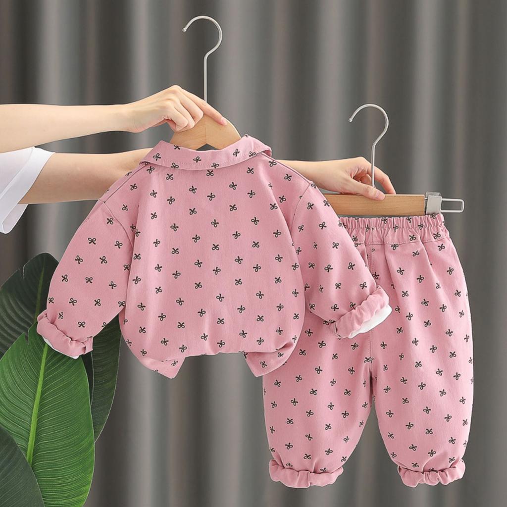 Kids Casual Long-Sleeve Set, Comfortable Daily Wear Outfits