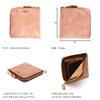 AGILITY Affa Square Wallet - L-Shaped Folding Wallet with Coin Case, Card Case, and Bill Compartment - Compact, Genuine Leather