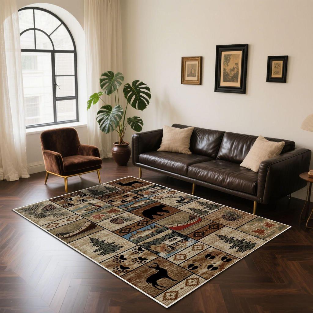 Nordic Ethnic Style Living Room Carpet Home Bedside Bedroom Non Slip Large Size Floor Mat