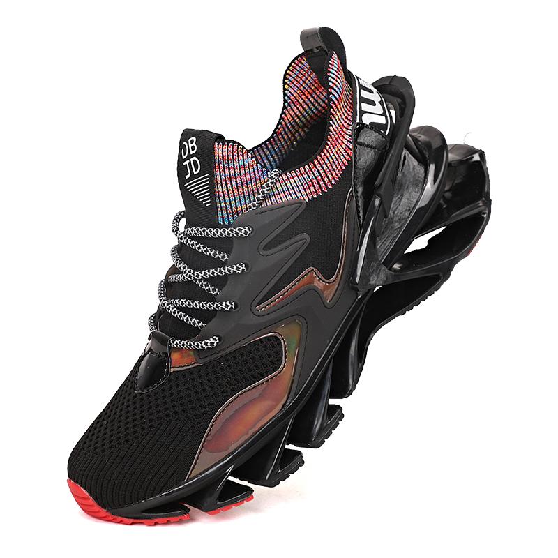 Trendy Blade Shoes Men's Running Shoes Non Slip Fashion Sneakers Breathable Mesh Athletic Training Shoes