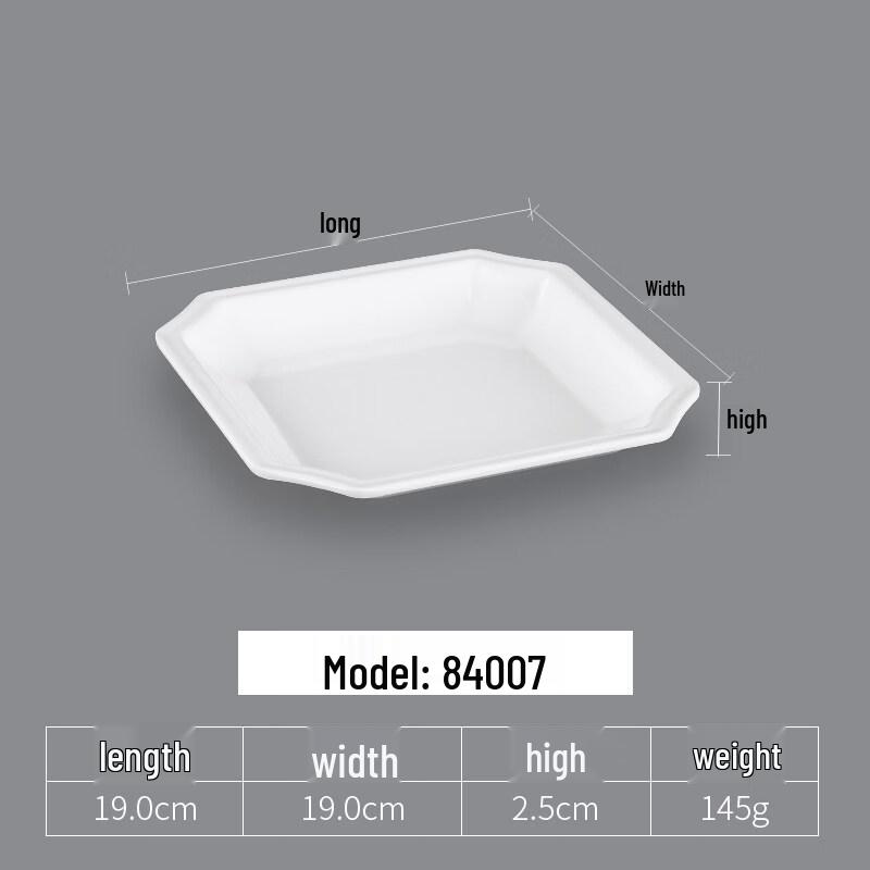 White Melamine 3-Compartment Boat Plate - 5 Pack