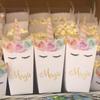 6/12pcs Unicorn Popcorn Box Unicorn Birthday Party Supplies Candy Cookie Snack Treat Box Baby Shower Birthday Party Supplies