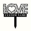 Customizable Vintage Metal Garden Sign Rustic Love Plaque Personalized Name Plate for Wedding Outdoor Decor Durable