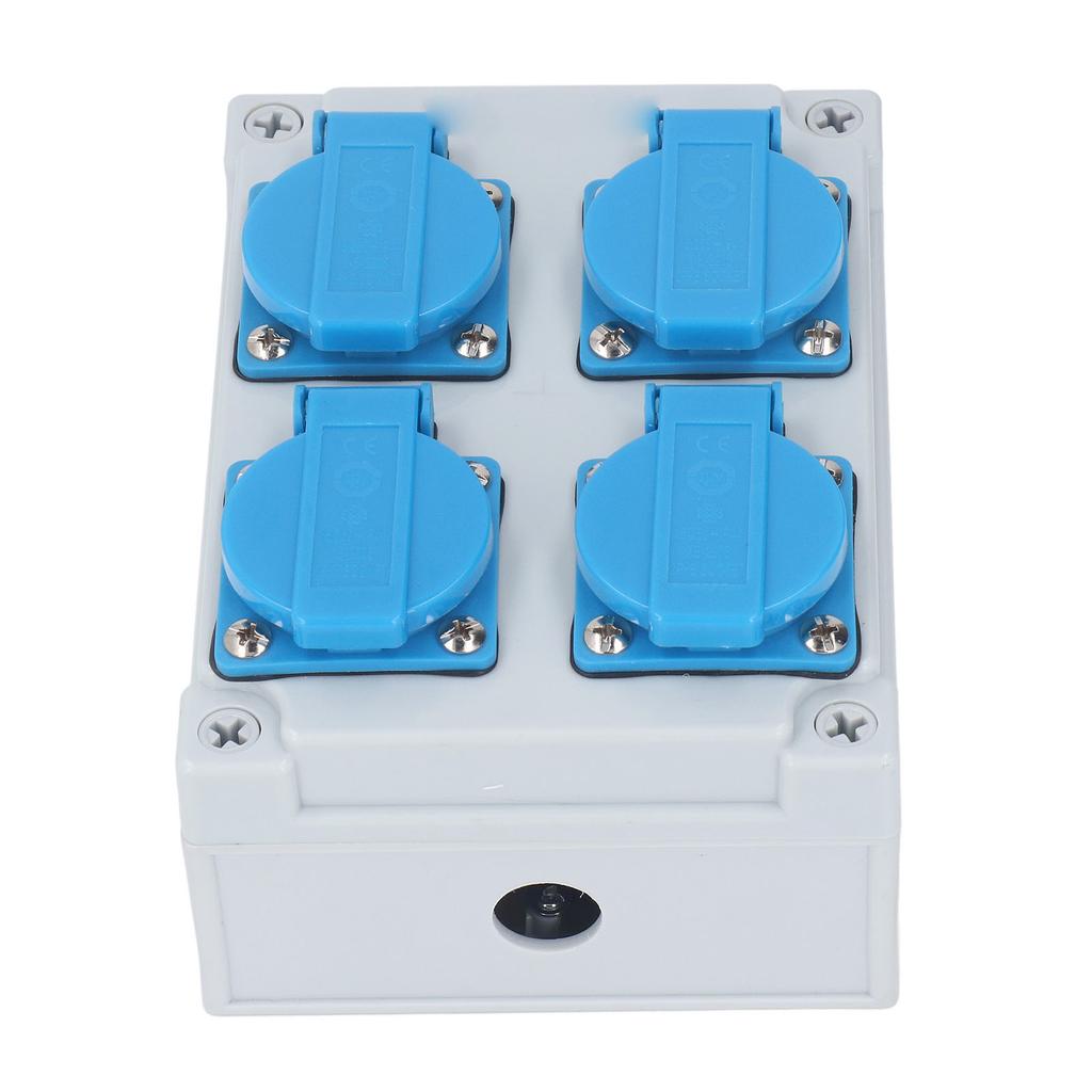 Europäische Wandsteckdose 4P IP44 Wasserdichter Gebäudestromverteiler für Gartengarage Badezimmer 250V