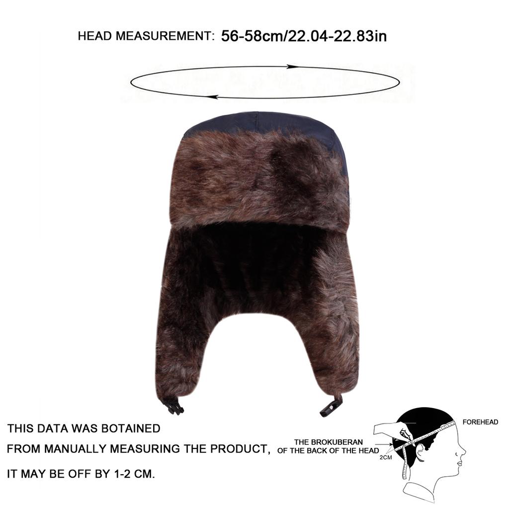 Winter Braun Pelz Warme Lei Feng Mütze Herren Outdoor Winddicht und Kältefest Bombermützen Modische und Personalisierte Kappen Kältemütze