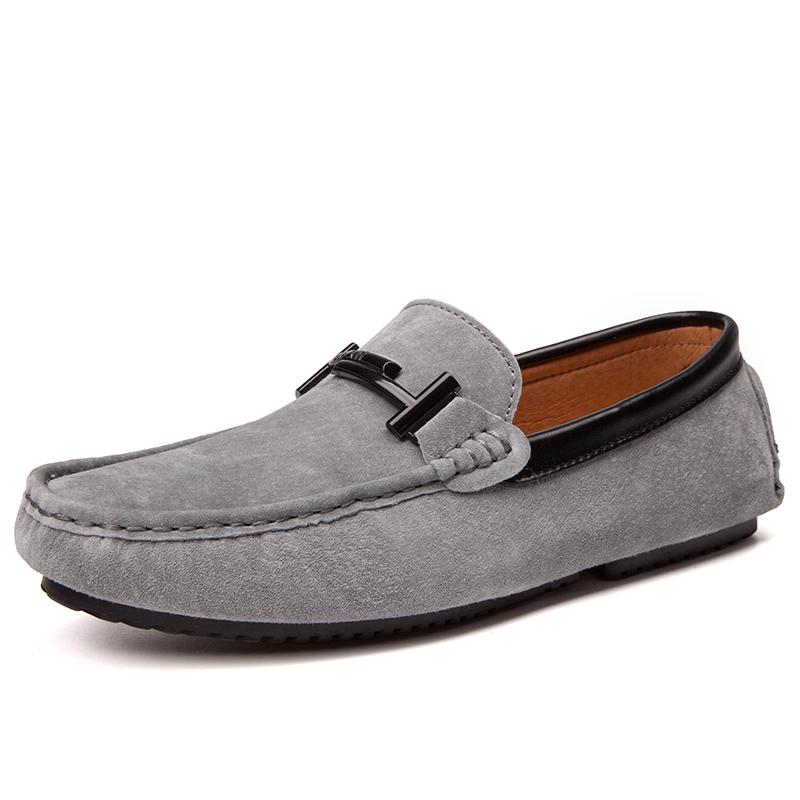 Luxury Spring Autumn Men Loafers Genuine Leather Suede Shoes Mens Driving Boat Shoes Slip-On Casual Moccasins Breathable Flats