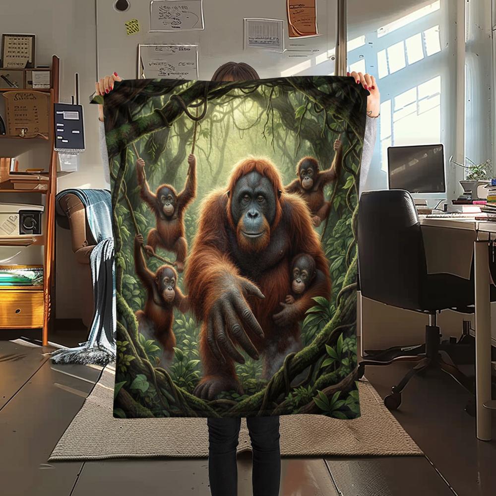 1 Pezzo Coperta in Flanella con Stampa Cartone Animato, Alta Qualità Confortevole per Tutte le Stagioni, Decorazione per la Casa, Calore e Comfort, Perfetta per Regalo di Natale Compleanno