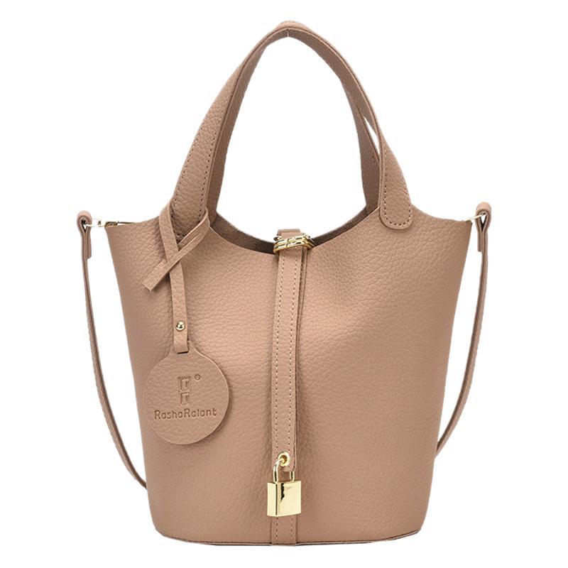 Retro Portable Bucket Bag Women's 2025 New Fashion Versatile Messenger Bag Popular Single Shoulder Commuter Bag
