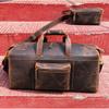 Offerta Combo: Borsa Duffel in Pelle da Uomo, Borsa da Toilette in Pelle da Uomo, Spedizione Gratuita, Regali Personalizzati per Lui, Kit Dopp in Pelle