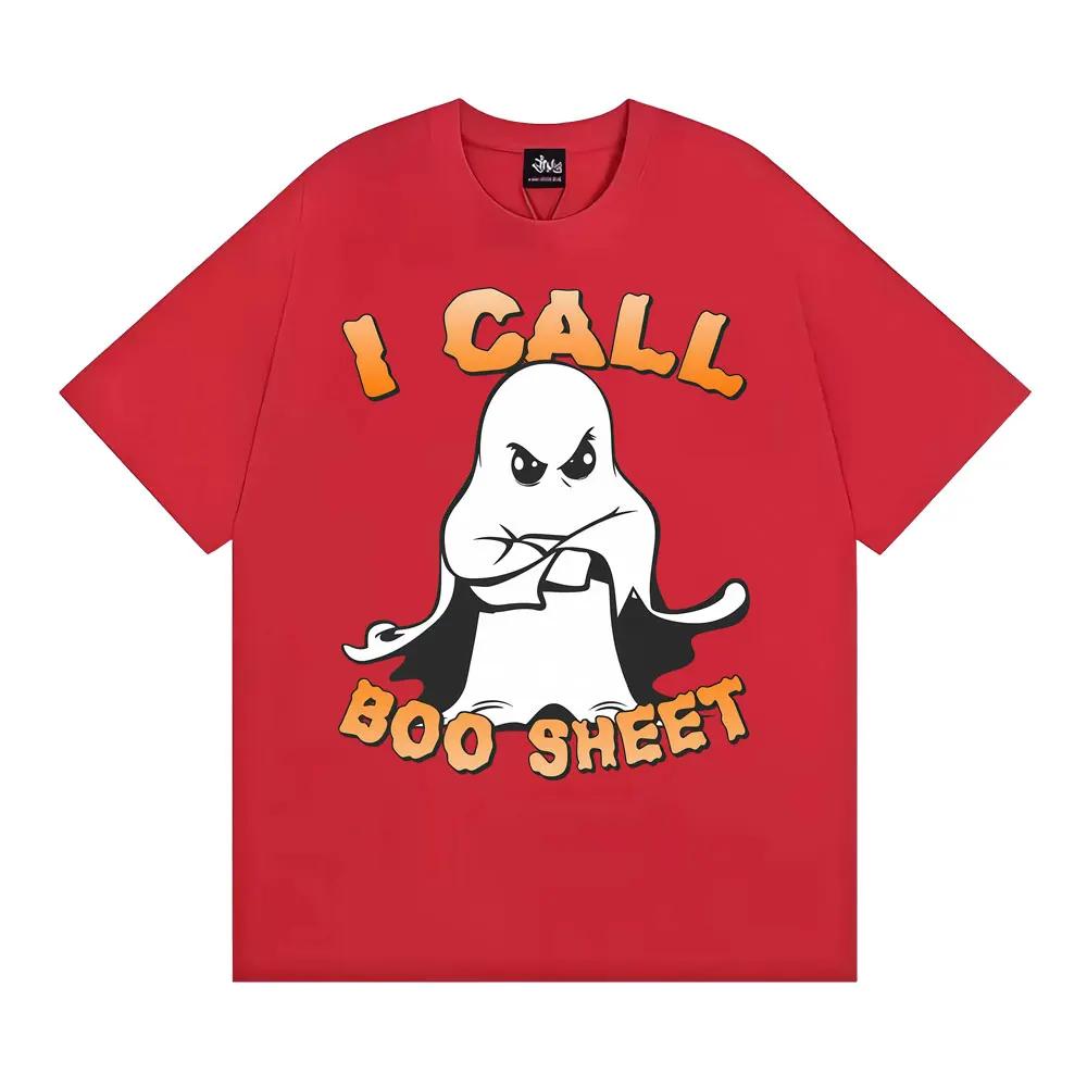 I Call Boo Sheet Ghost Funny Halloween Graphic Tshirts Unisex Women Fashion Vintage Short Sleeve Tshirt Summer Streetwear T Shirt