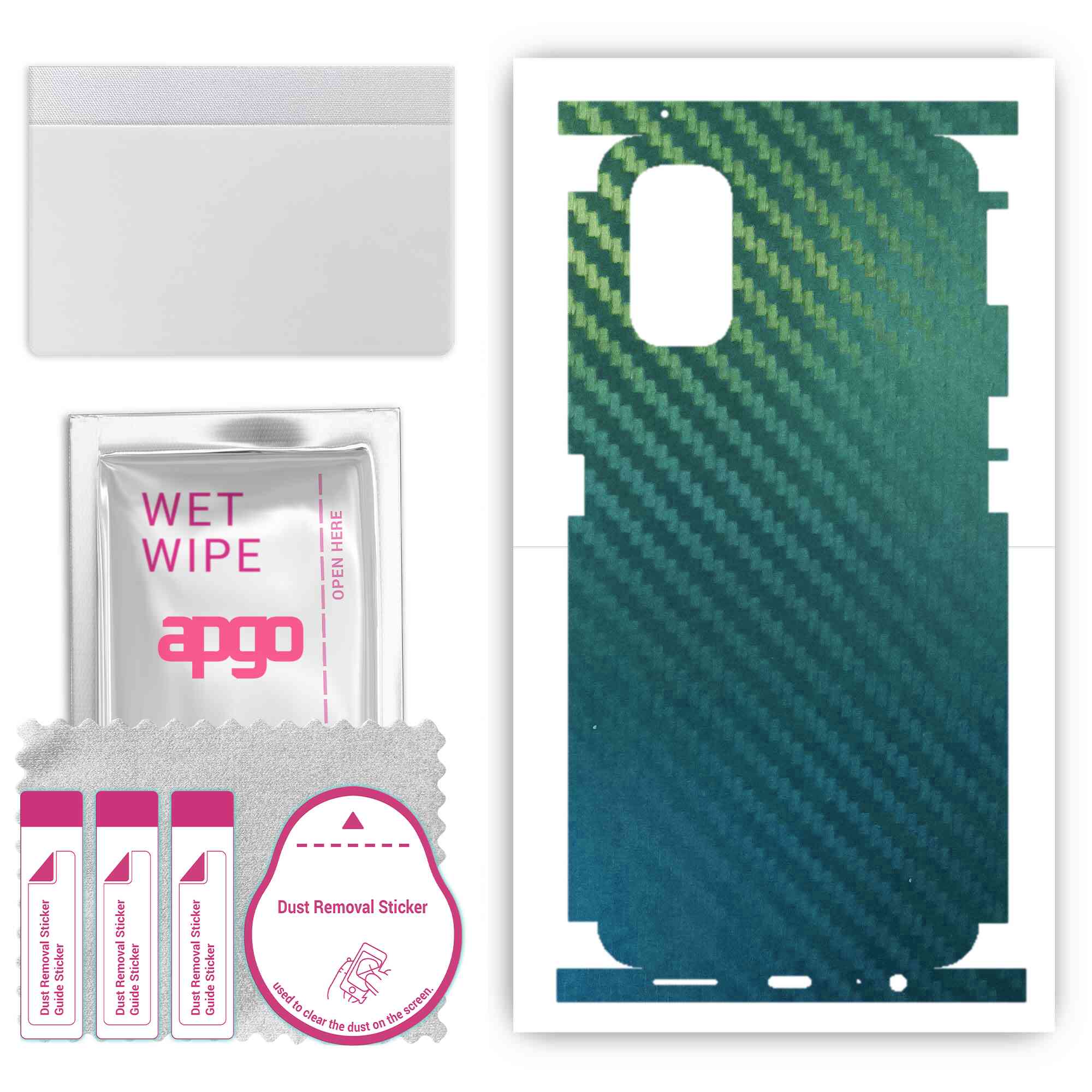

Apgo Protective Skin Sticker for the back+sides compatible with Realme 7 Pro, Full Wrap Film, Foil, Vinyl - Pattern Carbon Chameleon CAKA1
