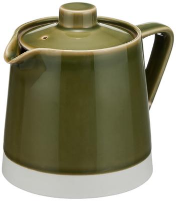 Nishikai Toki Hasami Ware [esencia] Čajník s glazúrou Oribe, 500 ml, Jednoduché čistenie, s čajovým sitkom (Super nerezové sitko), Štýlová zelená