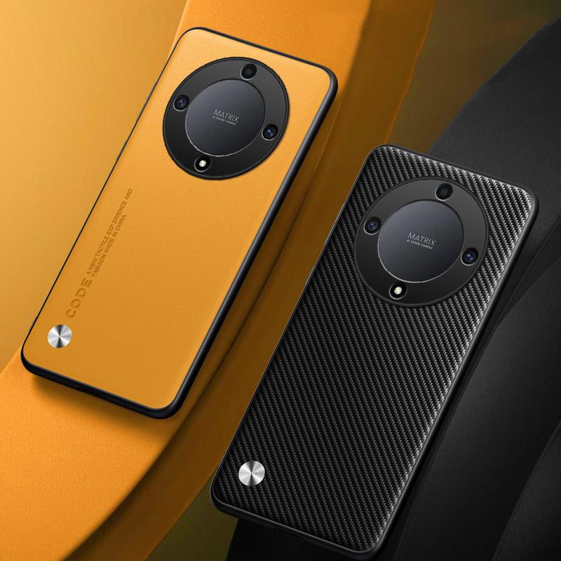 Luxuriöse PU-Lederhülle für Honor Magic 6 Lite 5G Rückseite Silikon Vollschutz Handyhülle für Honor X9B Magic6 Lite 6Lite