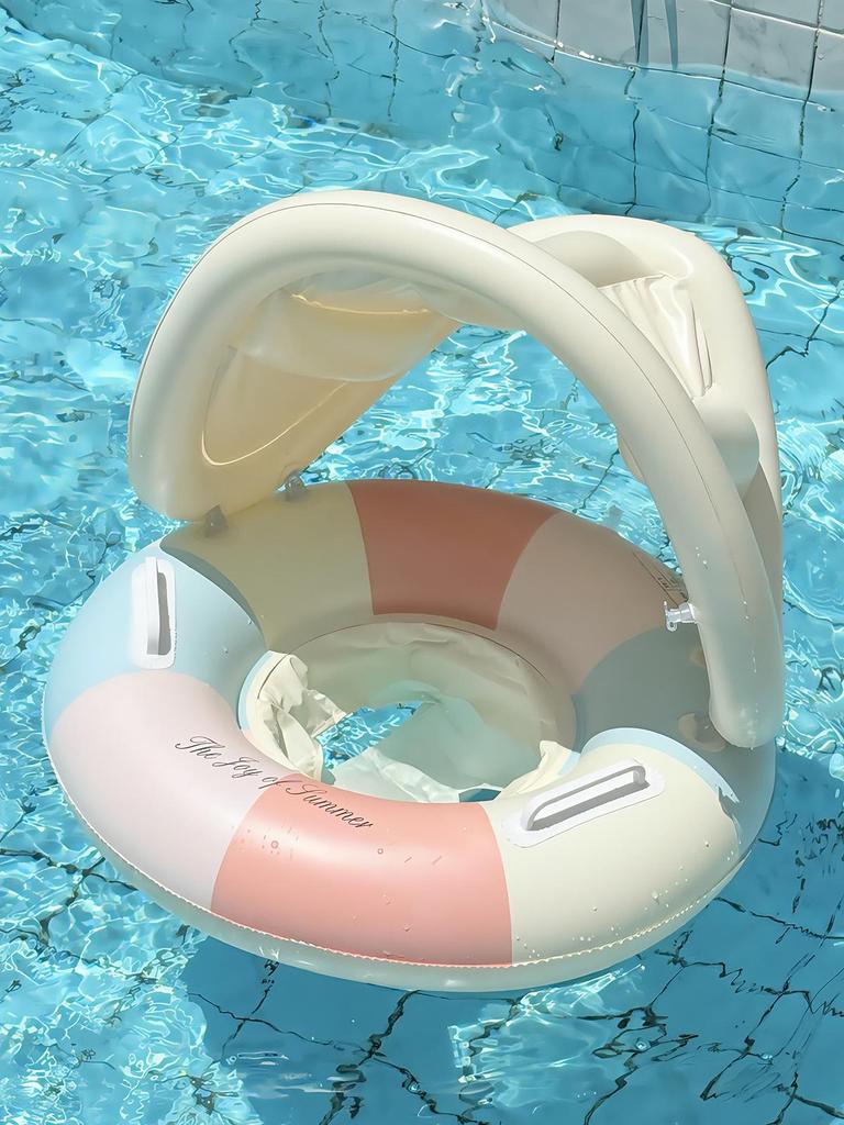Xiao Lv Inflatable Baby Swim Ring with Removable Sunshade Canopy
