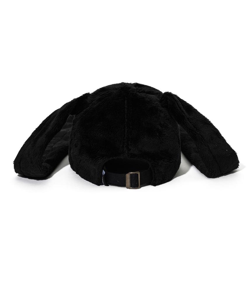 Bieseulaebis Bunny Ear Pow Fur Cap Black