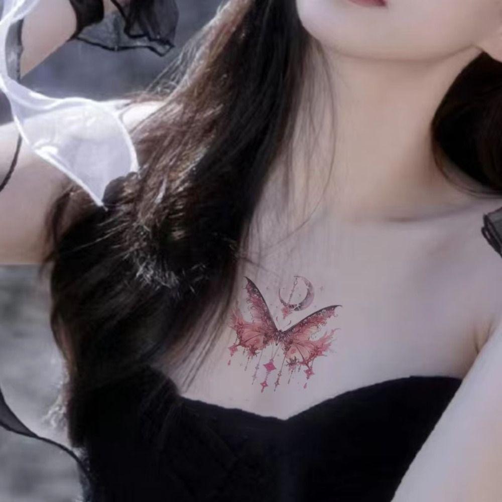 Moon Pattern Temporary Tattoo Stickers Long-lasting Body Art Tattoo Flower Tattoo Stickers  Female