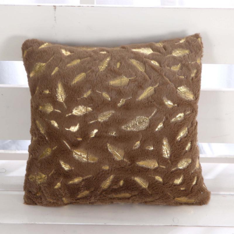 43X43Cm Cushion Cover Short Plush Gold Plated Throw Pillow Embedded Decoration Cushion Home Pillow Cover Coreless Single Pillow Cover