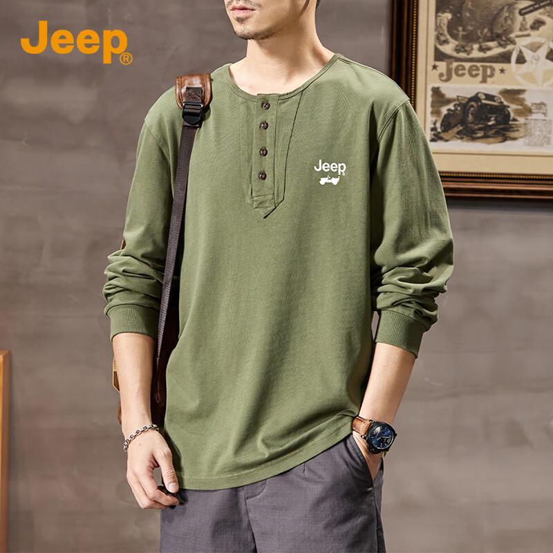 Jeep Men's Pure Cotton Long Sleeve T-Shirt