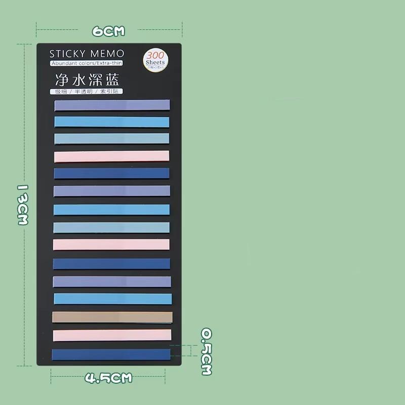 300 fogli di blocco note adesive con indice di colore arcobaleno, blocco note con adesivi, segnalibro, materiale scolastico, cancelleria kawaii