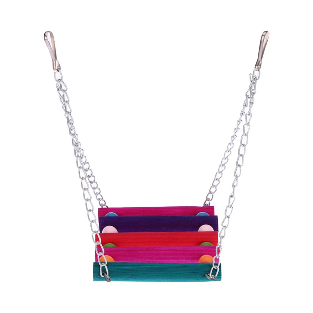 

1PC Pet Bird Parrot Chewing Toy Ladder Climb Hanging Bridge Swing Toys