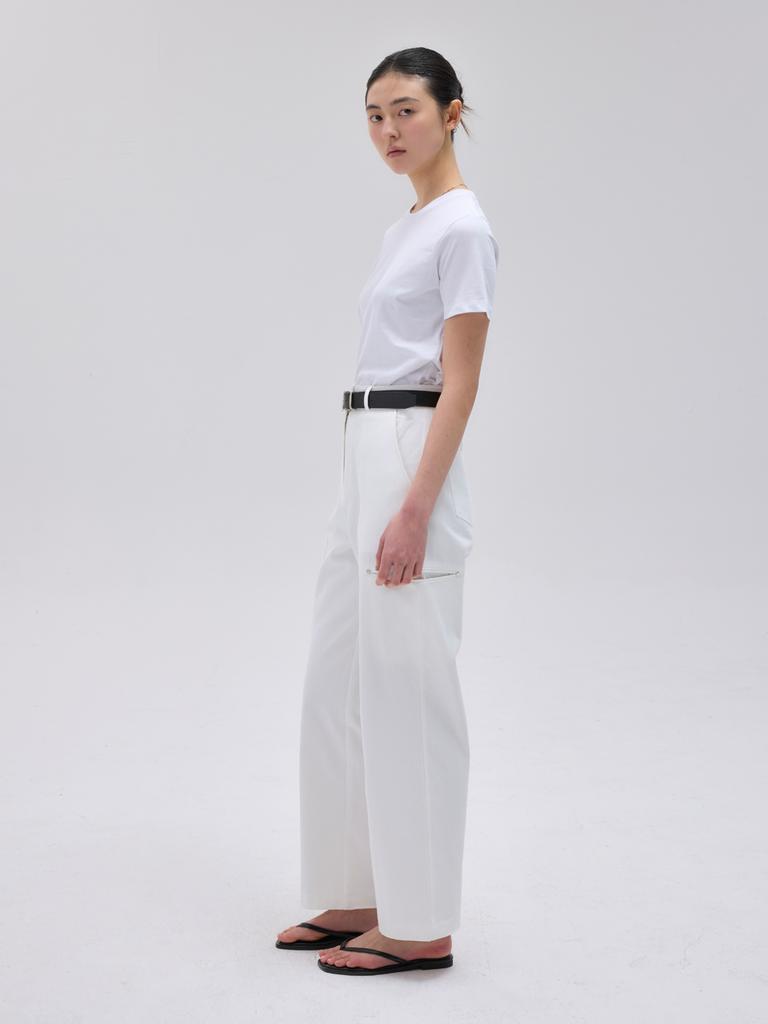 Kelidu Rivet Line Core Straight Pants_White
