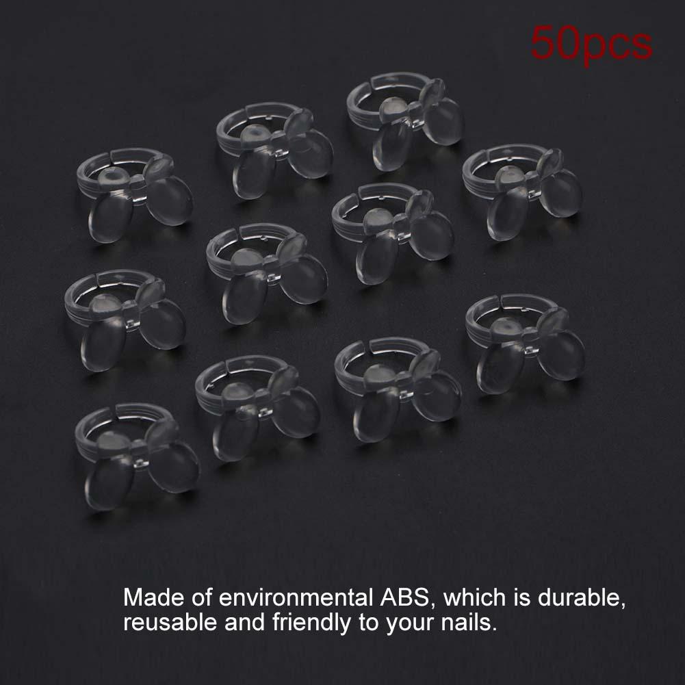 50Pcs Set Nail Chart Ring Flower   Butterfly Manicure Gel Color Display Tool 01#