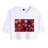 Módní Dámské Sexy Hazbin Hotel Grafický potisk Krátký rukáv Crop Top Legrační trička Hipster Cool Tops s výstřihem do O