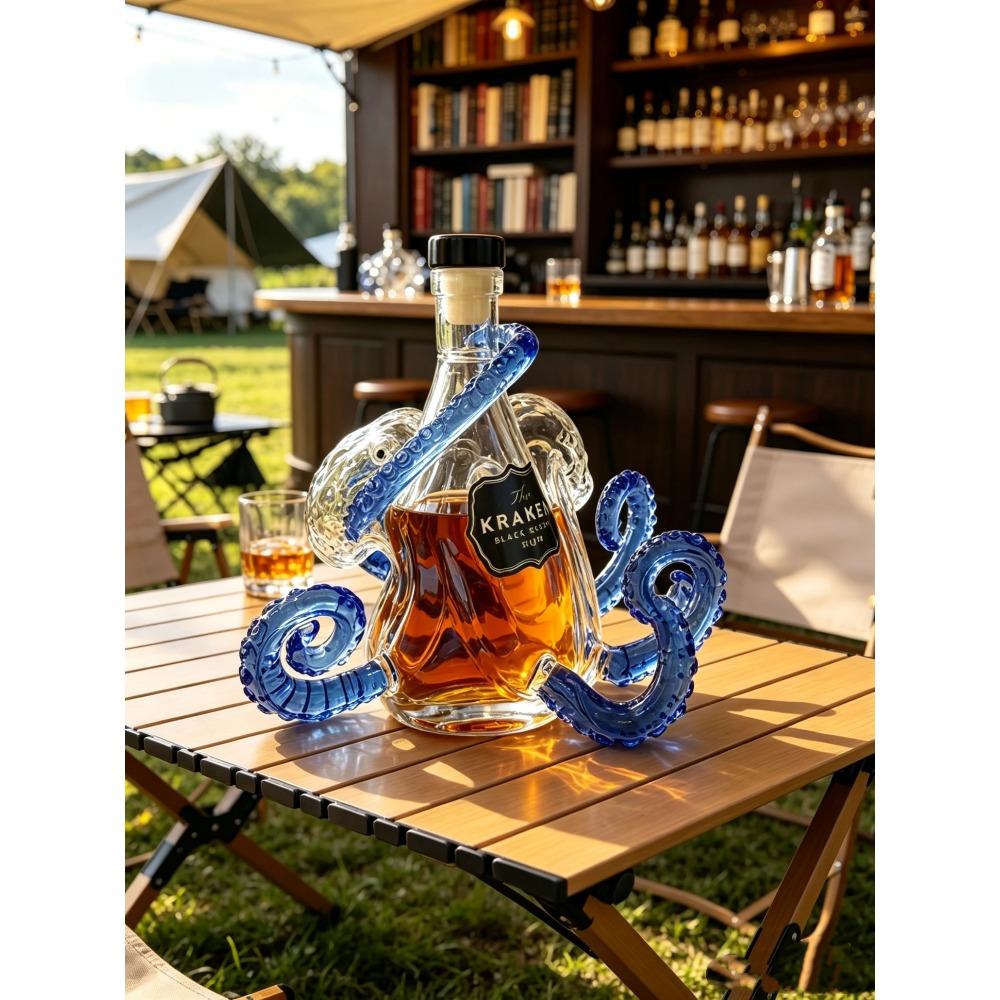 Glasflasche Meeresungeheuer Oktopus Rum Weinflasche Dekoration Bar Weinliebhaber Kunstsammlung Dekoration Karaffe Wein