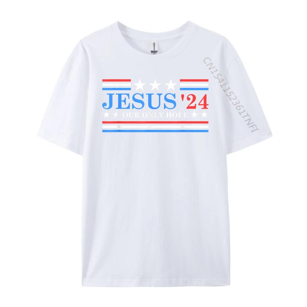 Jesus Christ 2025 President USA Election Political Parody Shirts Graphic Tee Harajuku Camisetas Hombre Happy New Years