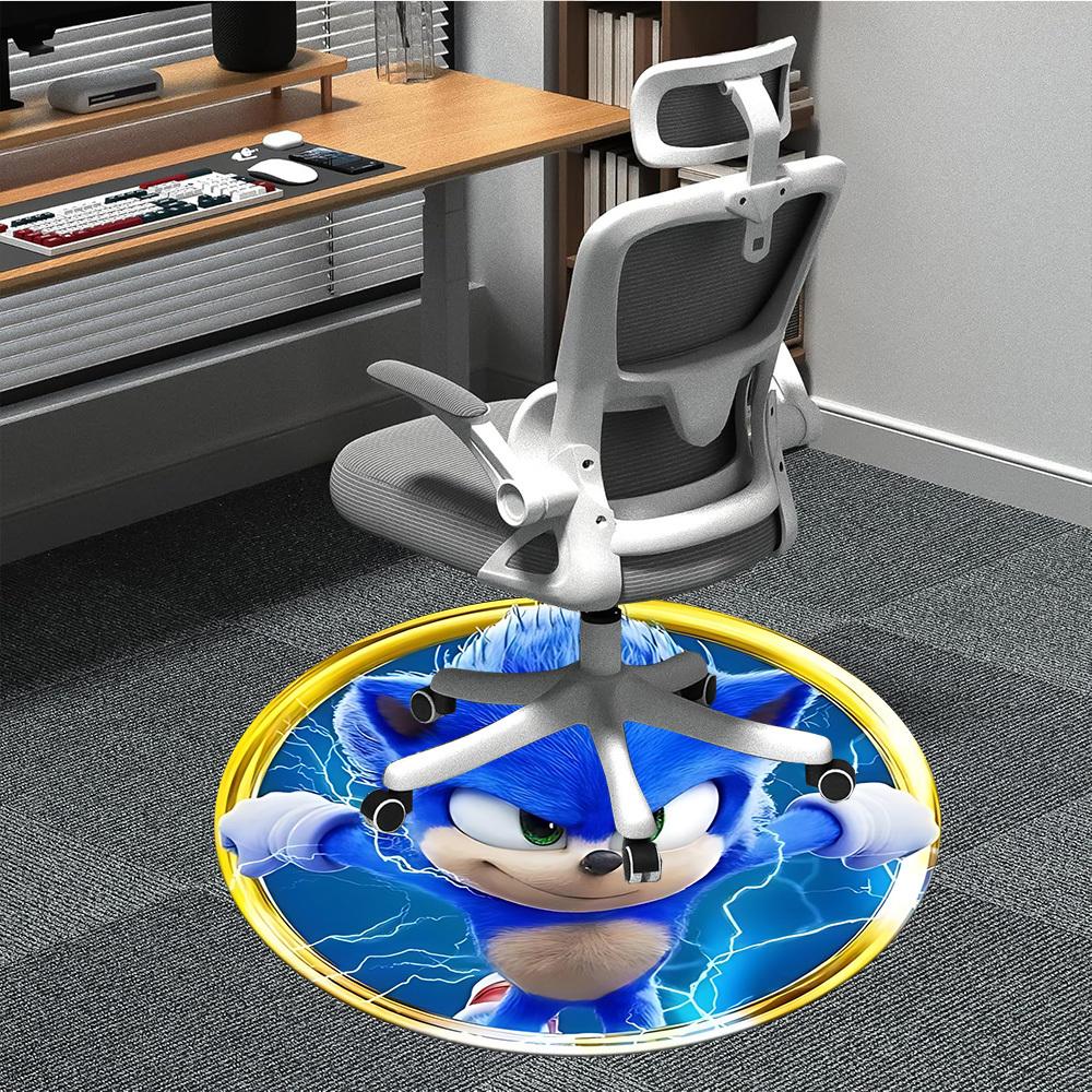 

1pc Sonic the Hedgehog Chair Carpet for Office, Indoor Non-Slip Polyester Fiber Carpet, Machine Washable, Durable Construction yy251205124 80cm by 80cm