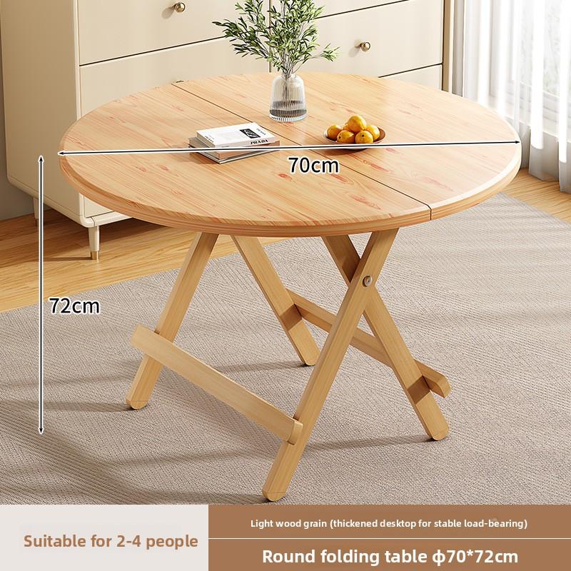 Sturdy Folding Dining Table - No Assembly Needed, Strong Stable Desk for Kitchen, Study & Office, round dining table,small table