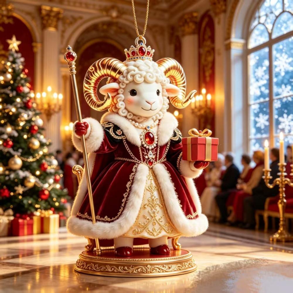 Shining Goat Hanging Ornament Artificial Rhinestone Animal Hanging Decoration Backpack Decoration