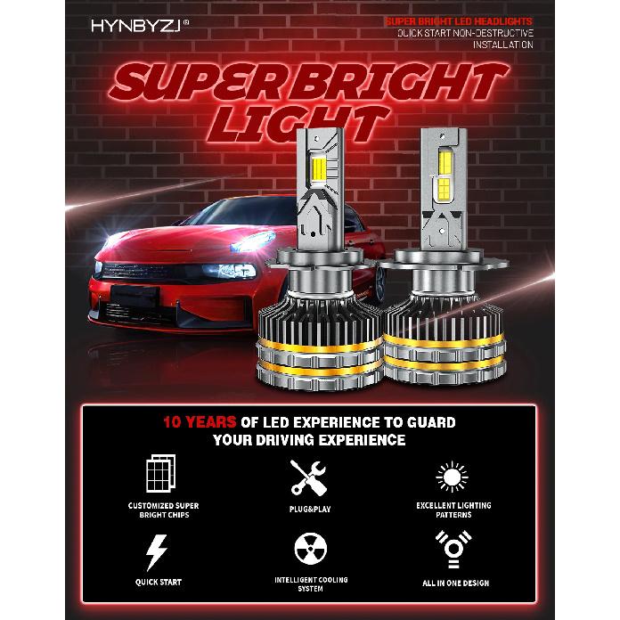 HYNBYZJ 1000W H4 H7 Led Headlight 1200000LM Led Lights for Car H1 H3 H8 H11 H13 HB3 HB4 9005 9006 9012 9007 12V 24V