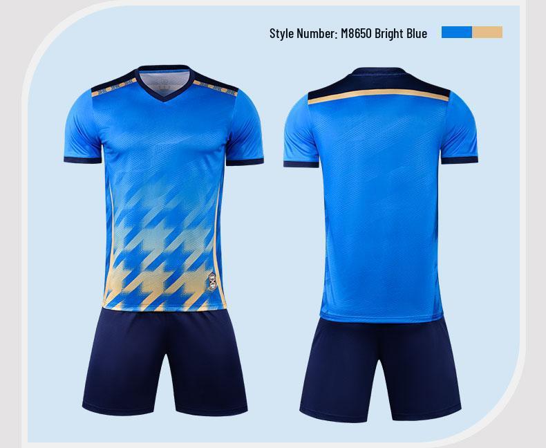 High-Quality Quick-Dry Football Uniform Set for School Matches 4XS ярко-синий