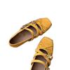 6Cm Height Increase Spring New Red French Leather Ballet Shoes Femininity Cross Strap Mary Jane Shoes