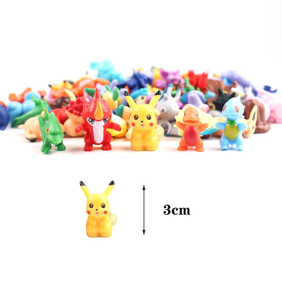 Pokemon Action Figure 2-3CM Not Repeating Mini Figures Model Toy Pikachu Anime Kids Collect Dolls Birthday Gifts