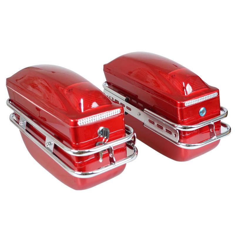 K6 Motorrad-Seitenbox mit Lichtern – 2 oder 3 Boxen, ABS-modifizierter Kofferraum und Heckbox