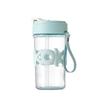 New Insulated Double Drinking Cup with Lid 420ml Portable Handle for Girls, Student Office, Rope Carrying Glass Cup