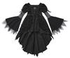 Women's Gothic Witch Halloween Costume Dress Black Adult Size for Party Cosplay