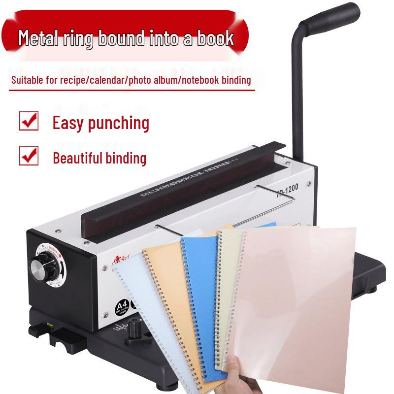 Leisheng TD-1200 Binding Machine for Calendars & A4 Menus with 34 Square Hole Punch