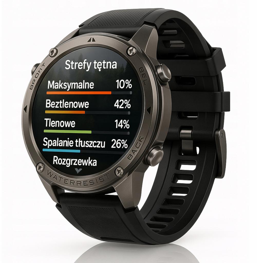 Smartwatch wenom dm56 sportowy męski damski gps wodoodporny pl pływanie